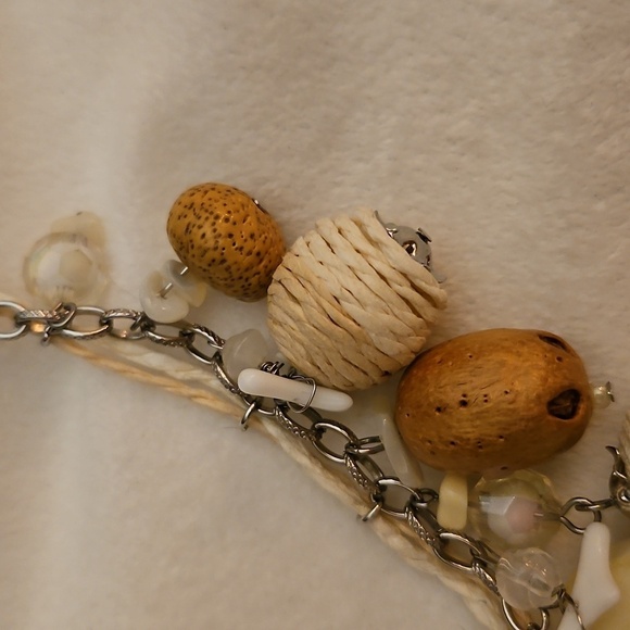 VTG UNICA 1980s Beach Fisherman Beaded Cha Cha Braided Rope Chain Necklace - Picture 6 of 9